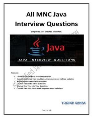 All MNC Java Interview Questions - Simplified Java Cracked Interview